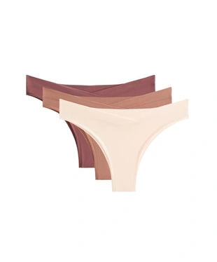 3 трусов бразильяна из смесового модала с V-образным вырезом- Заказать в России