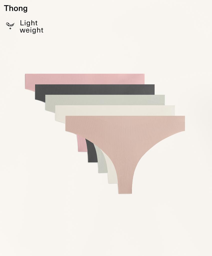 5 легких трусов танга из смесового полиамида с Laser cut