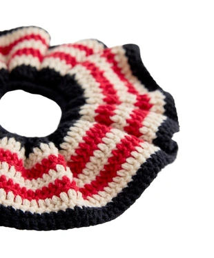 1 вязаная резинка для волос в полоску- Заказать в России