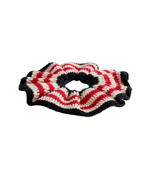 1 вязаная резинка для волос в полоску- Заказать в России