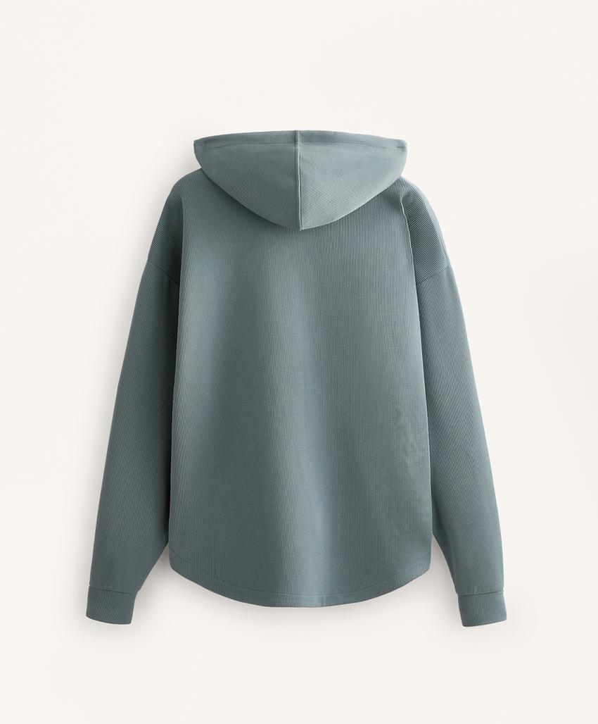 Толстовка Rib на молнии из модала с мягким прикосновением