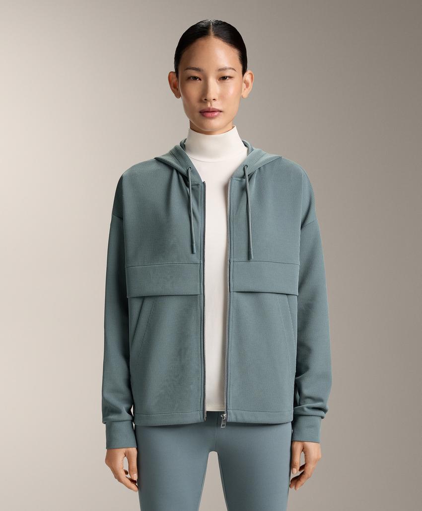 Толстовка Rib на молнии из модала с мягким прикосновением