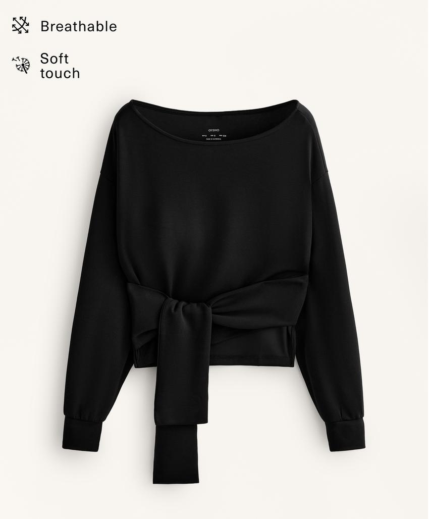 Толстовка с узлом из мягкого модала