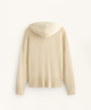 Длинная вязаная куртка с капюшоном- Заказать в России