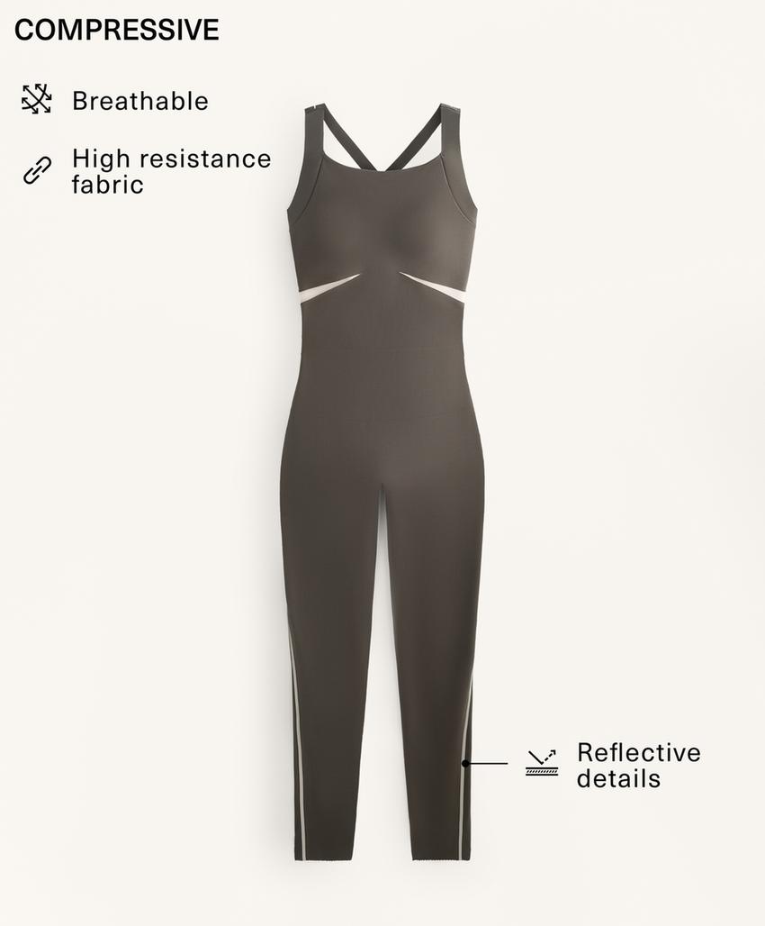Длинный комбинезон Compressive со светоотражающими элементами