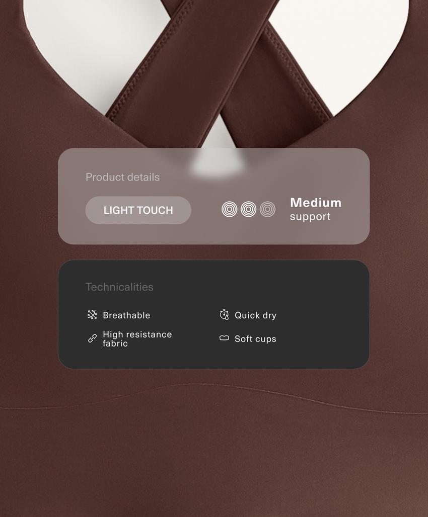 Light Touch medium-support crossover back bra