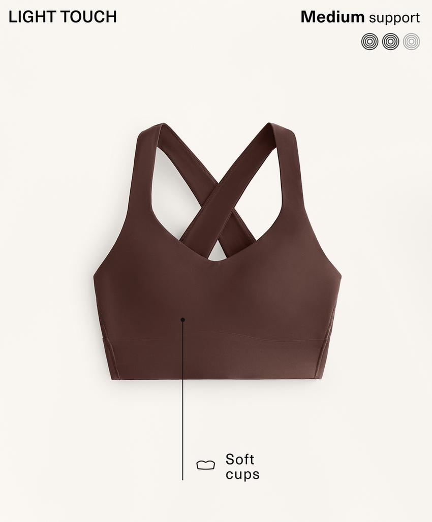 Light Touch medium-support crossover back bra