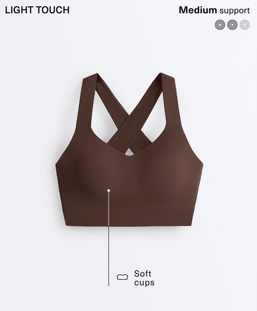 Light Touch medium-support crossover back bra