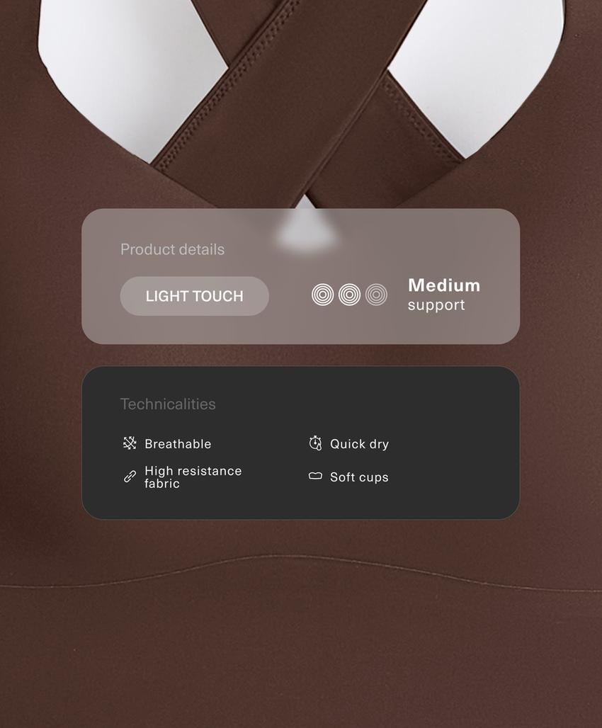 Light Touch medium-support crossover back bra