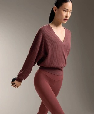 Вязаный свитер на запахе- Заказать в России