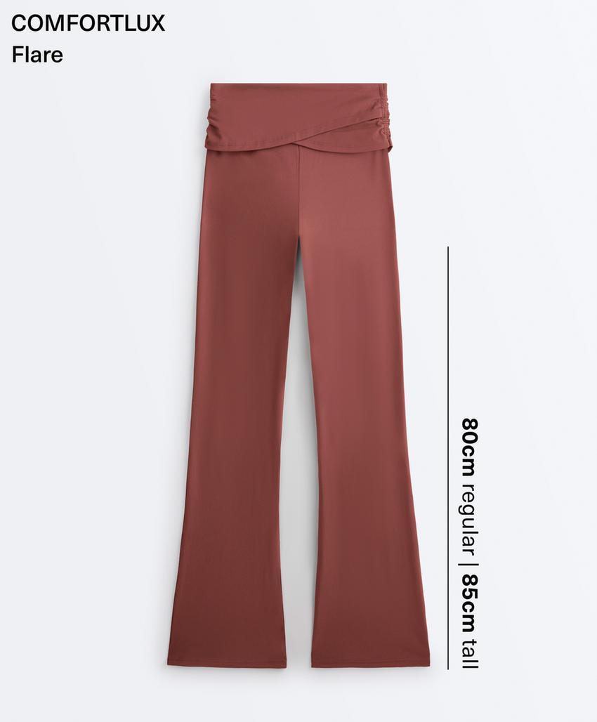 Брюки Flare Comfortlux High rise с драпировкой на талии