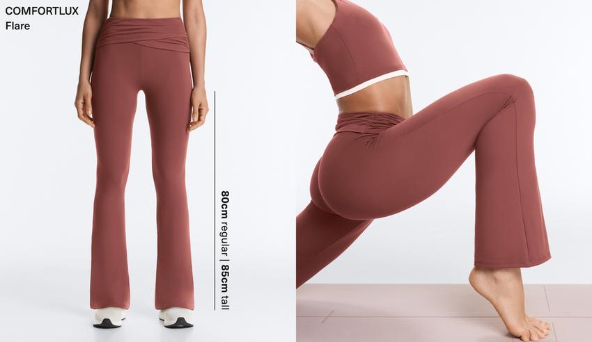 Брюки Flare Comfortlux High rise с драпировкой на талии