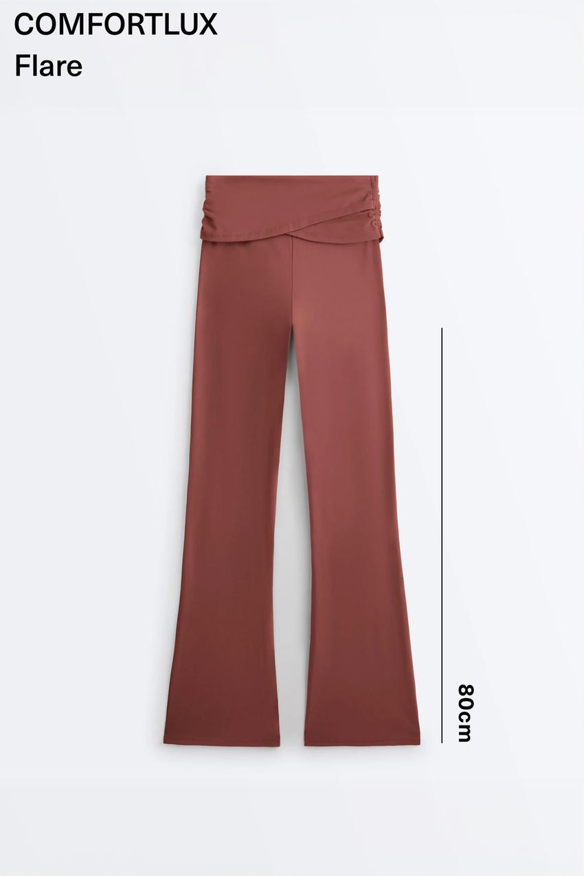 Брюки Flare Comfortlux High rise с драпировкой на талии