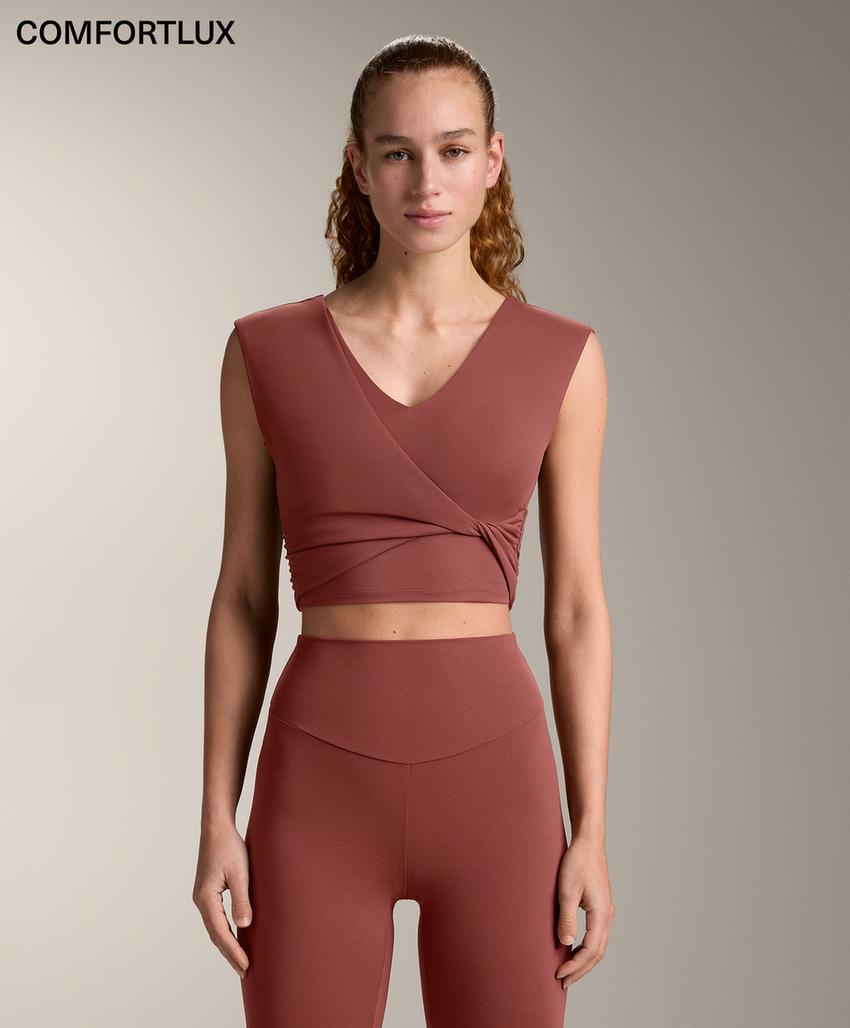 Топ-майка Comfortlux с перекрестными деталями