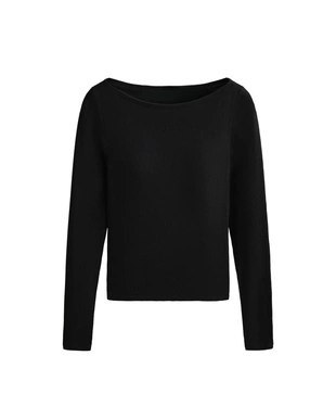 Футболка RIB с вырезом-лодочкой из смесового модала- Заказать в России