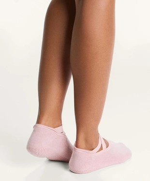 2 PAIRS OF COTTON BLEND YOGA AND PILATES SOCKS WITH CROSSOVER STRAPS- Заказать в России