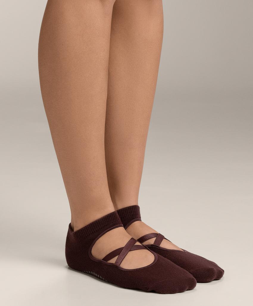 2 пары носков из смесового хлопка с резинками для йоги и пилатеса