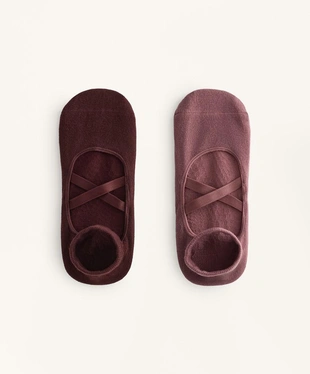 2 пары носков из смесового хлопка с резинками для йоги и пилатеса- Заказать в России