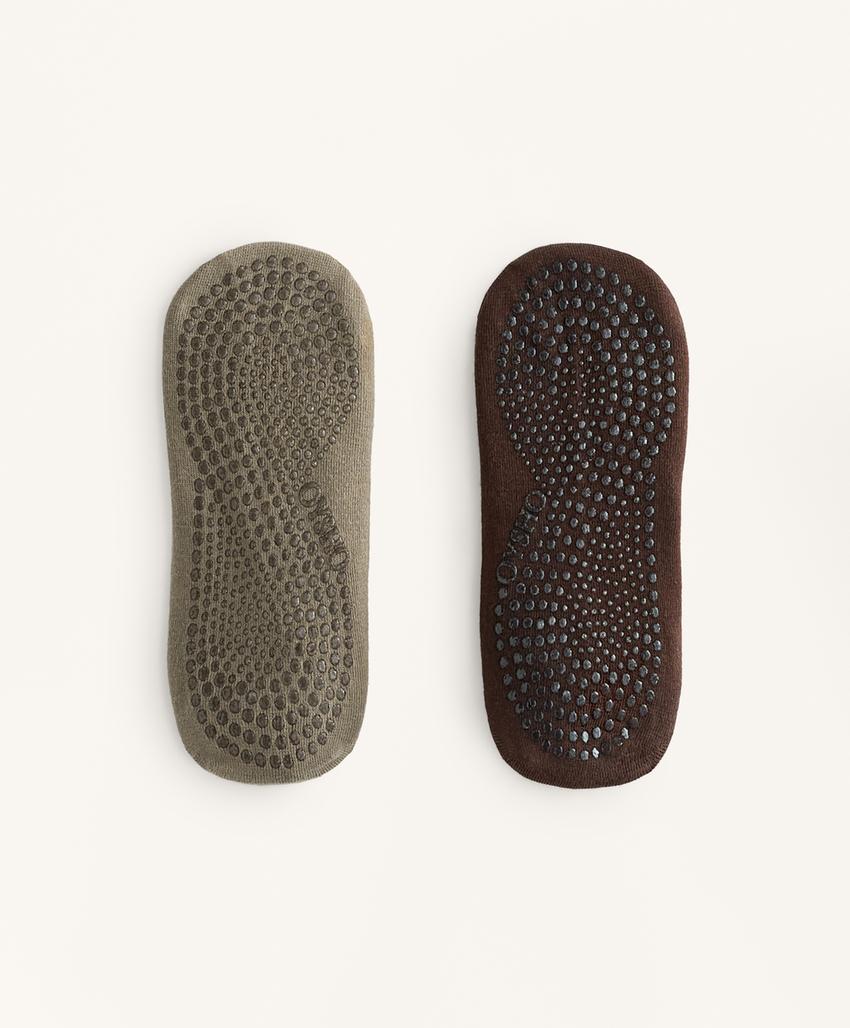 2 пары носков из смесового хлопка с резинками для йоги и пилатеса