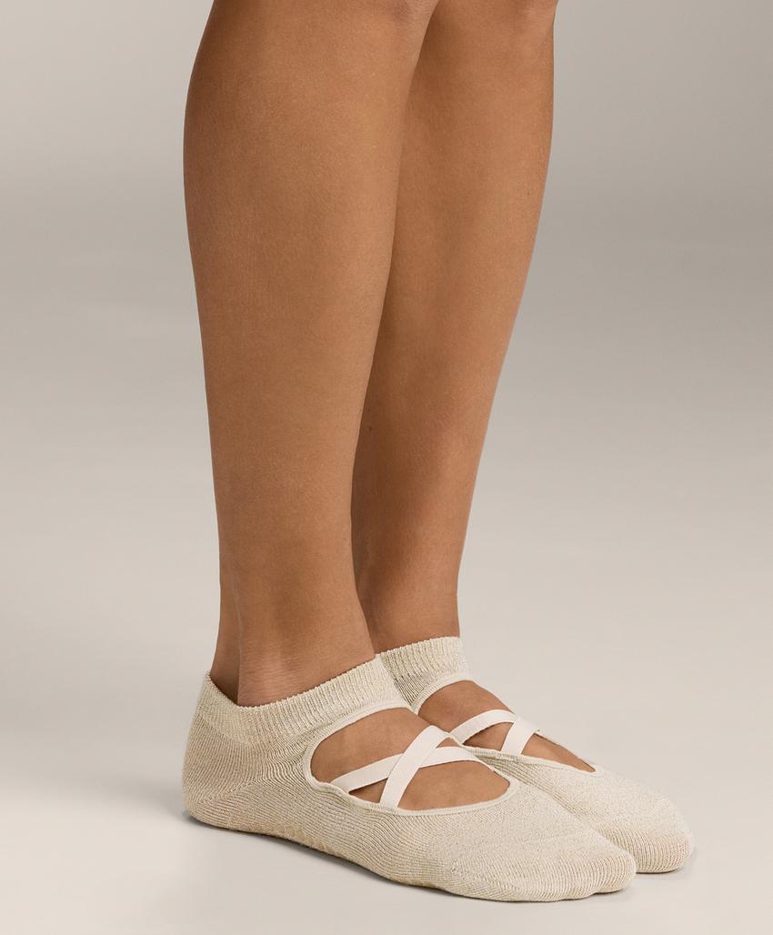 2 пары носков для йоги и пилатеса из хлопкового смесового материала с перекрестными ремешками