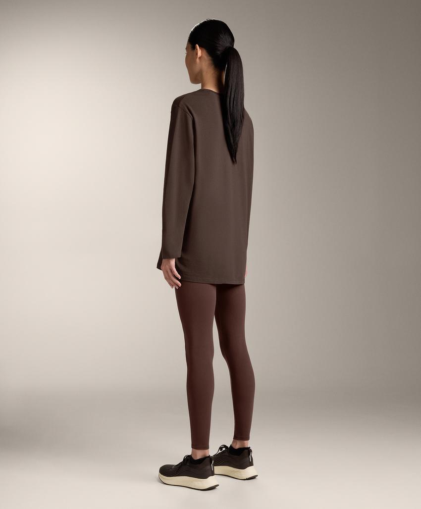 Camisola de manga comprida oversize em mistura de algodão