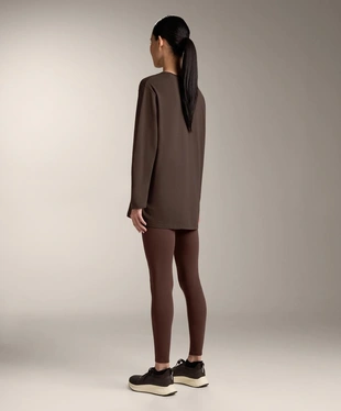 OVERSIZE COTTON BLEND LONG-SLEEVE T-SHIRT- Заказать в России