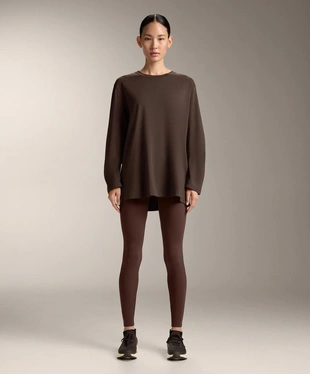 OVERSIZE COTTON BLEND LONG-SLEEVE T-SHIRT- Заказать в России