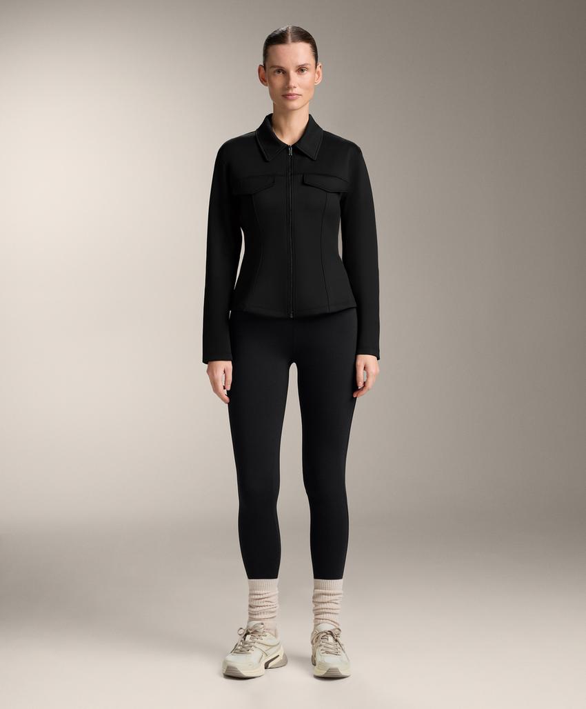 Куртка с эффектом неопрена в рубчик