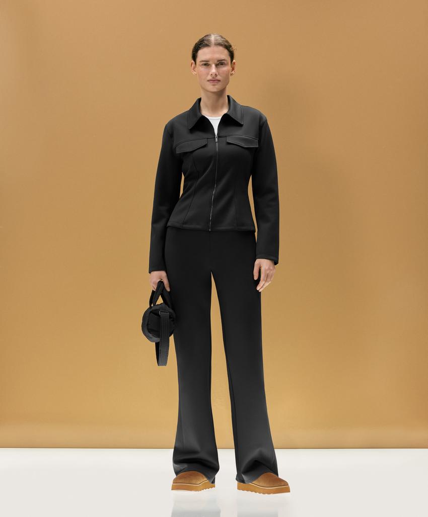 Куртка с эффектом неопрена в рубчик