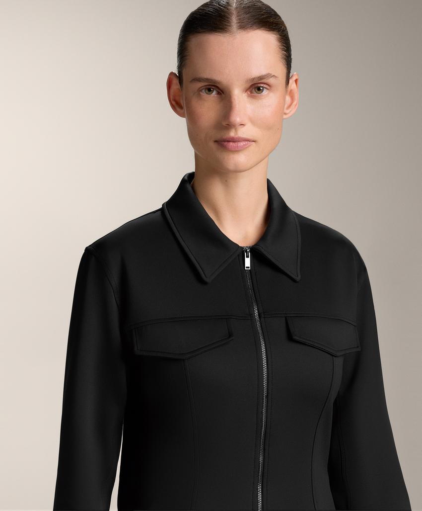 Куртка с эффектом неопрена в рубчик