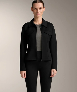 Куртка с эффектом неопрена в рубчик- Заказать в России