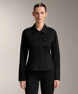 Куртка с эффектом неопрена в рубчик- Заказать в России