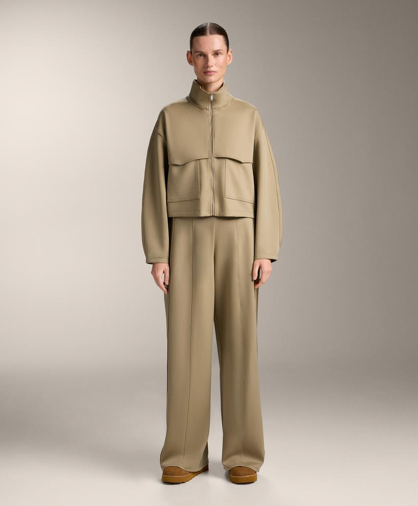 Куртка Boxy с эффектом неопрена