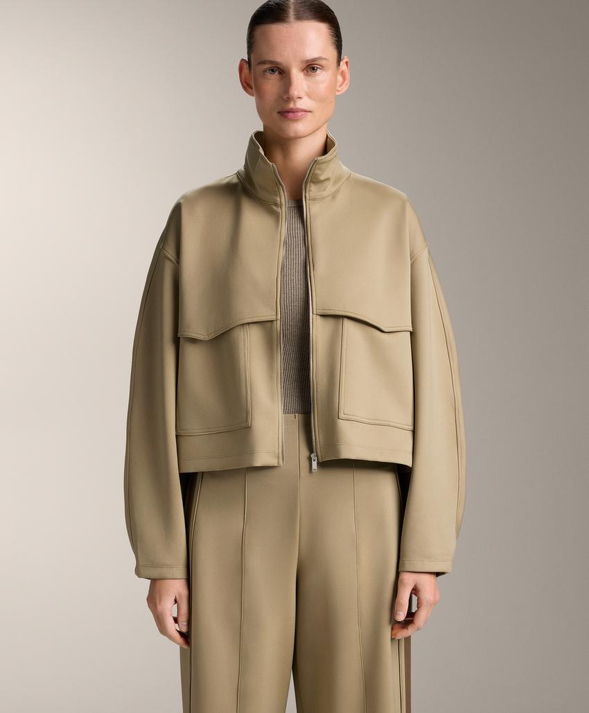 Куртка Boxy с эффектом неопрена