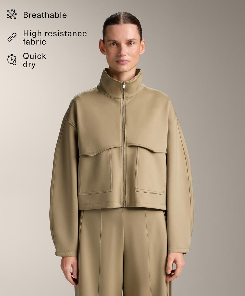 Куртка Boxy с эффектом неопрена