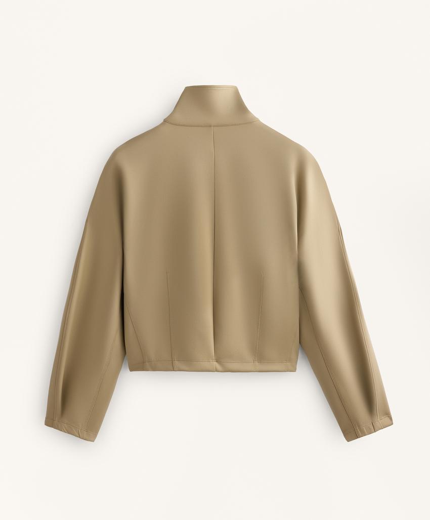 Куртка Boxy с эффектом неопрена