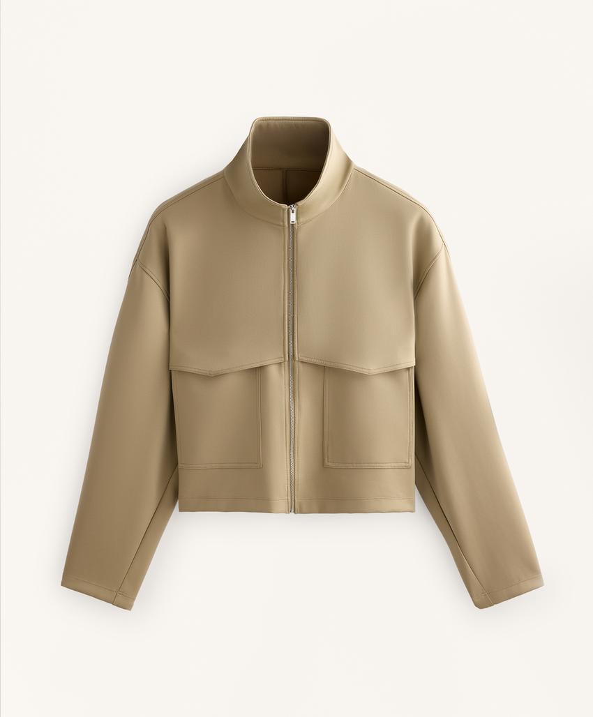 Куртка Boxy с эффектом неопрена