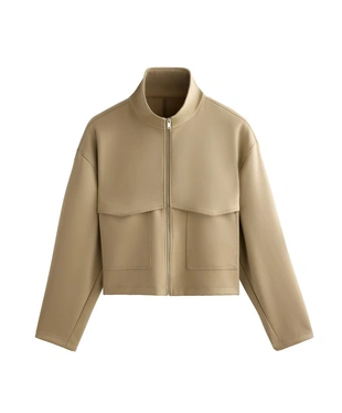 Куртка BOXY с эффектом неопрена- Заказать в России