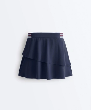 Короткая юбка с воланами и резинкой- Заказать в России