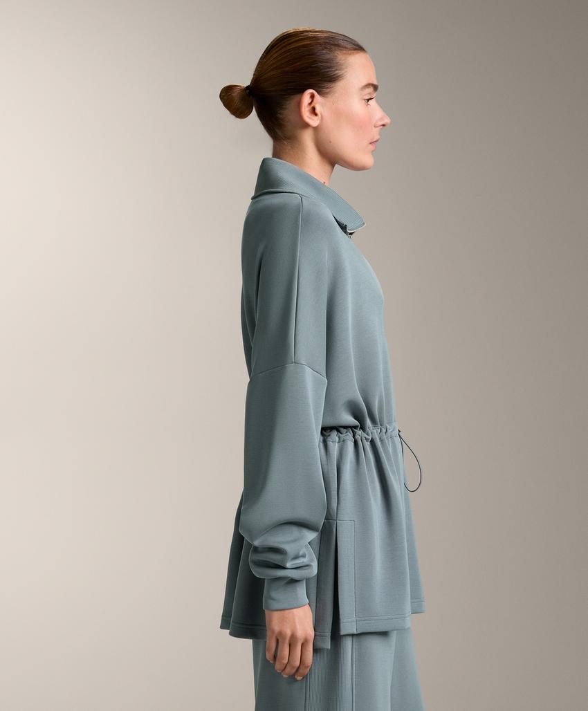 Толстовка на полумолнии из модала с мягким прикосновением