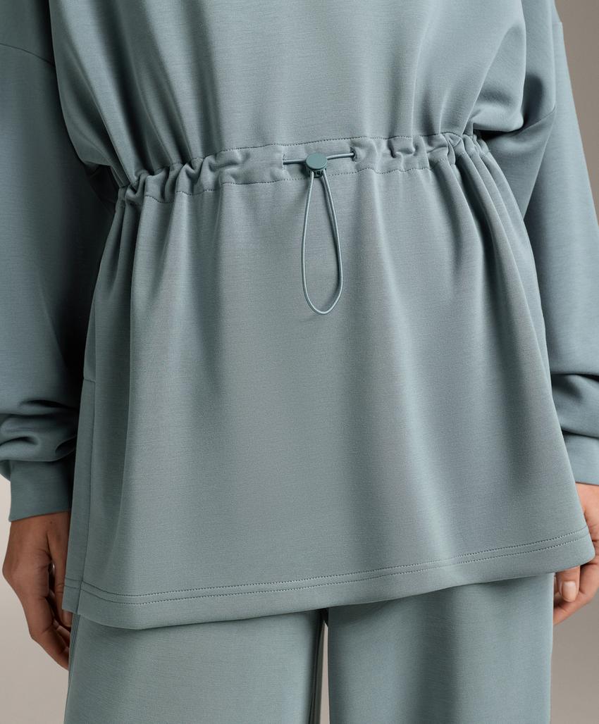 Толстовка на полумолнии из модала с мягким прикосновением