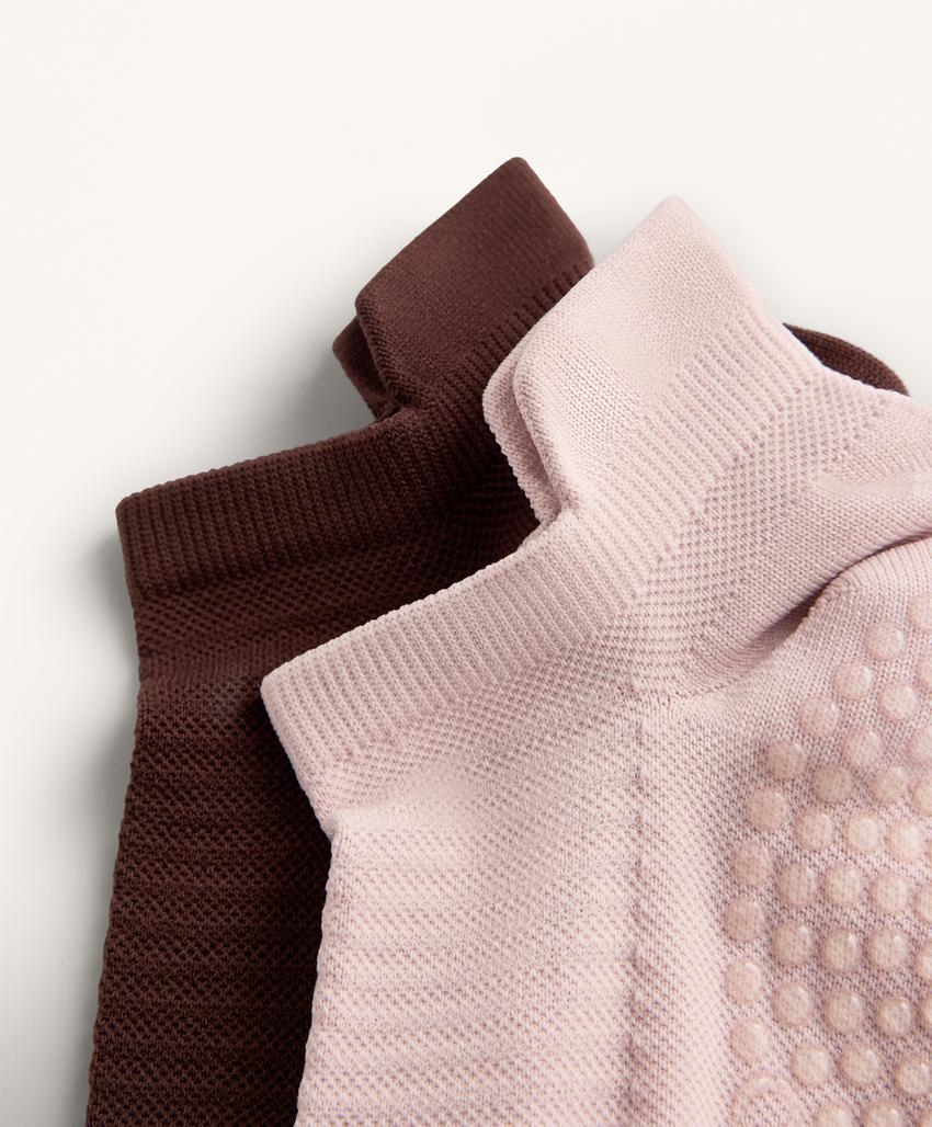 2 пары носков-сникеров из смесового полиамида для йоги и пилатеса