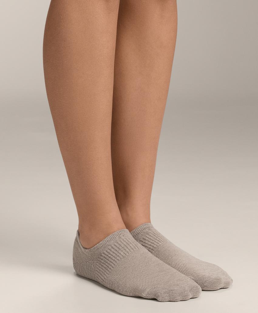 3 пары носков-следков из смесового хлопка с высоким вырезом