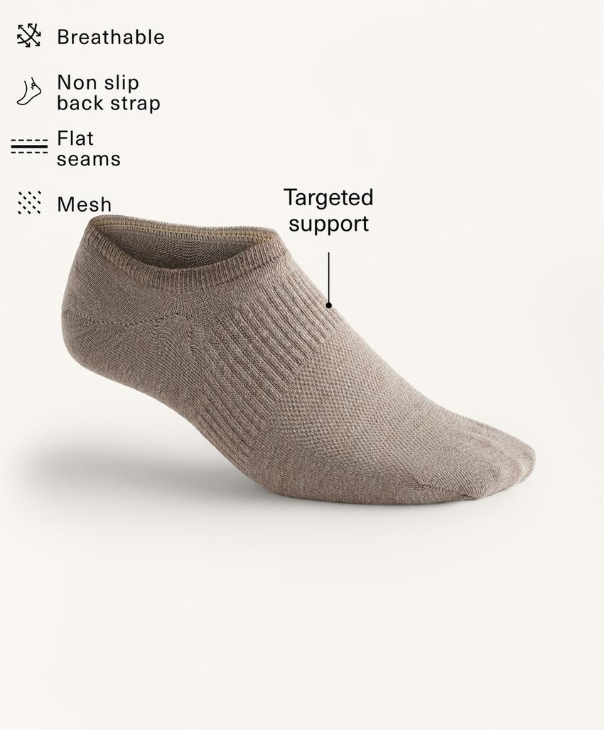 3 пары носков-следков из смесового хлопка с высоким вырезом