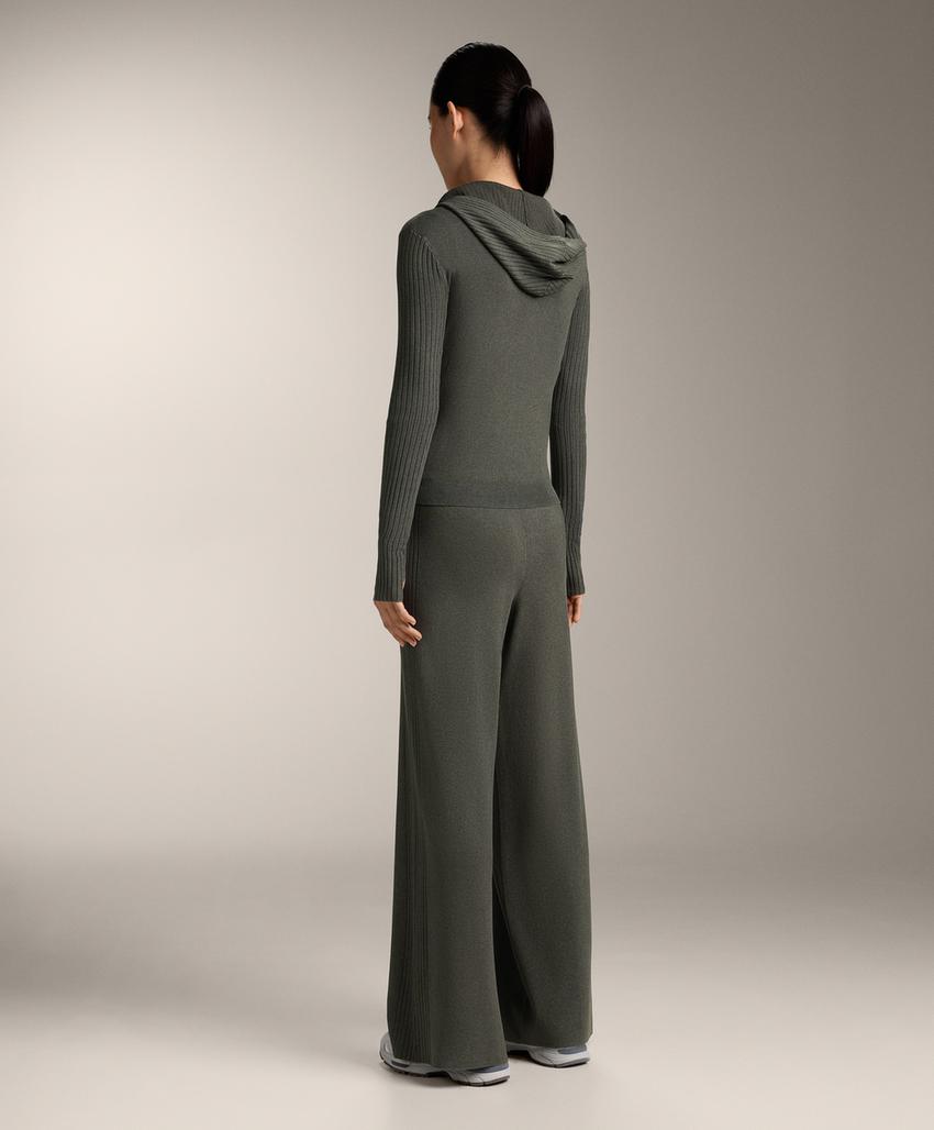 Прямые брюки с боковыми Rib деталями