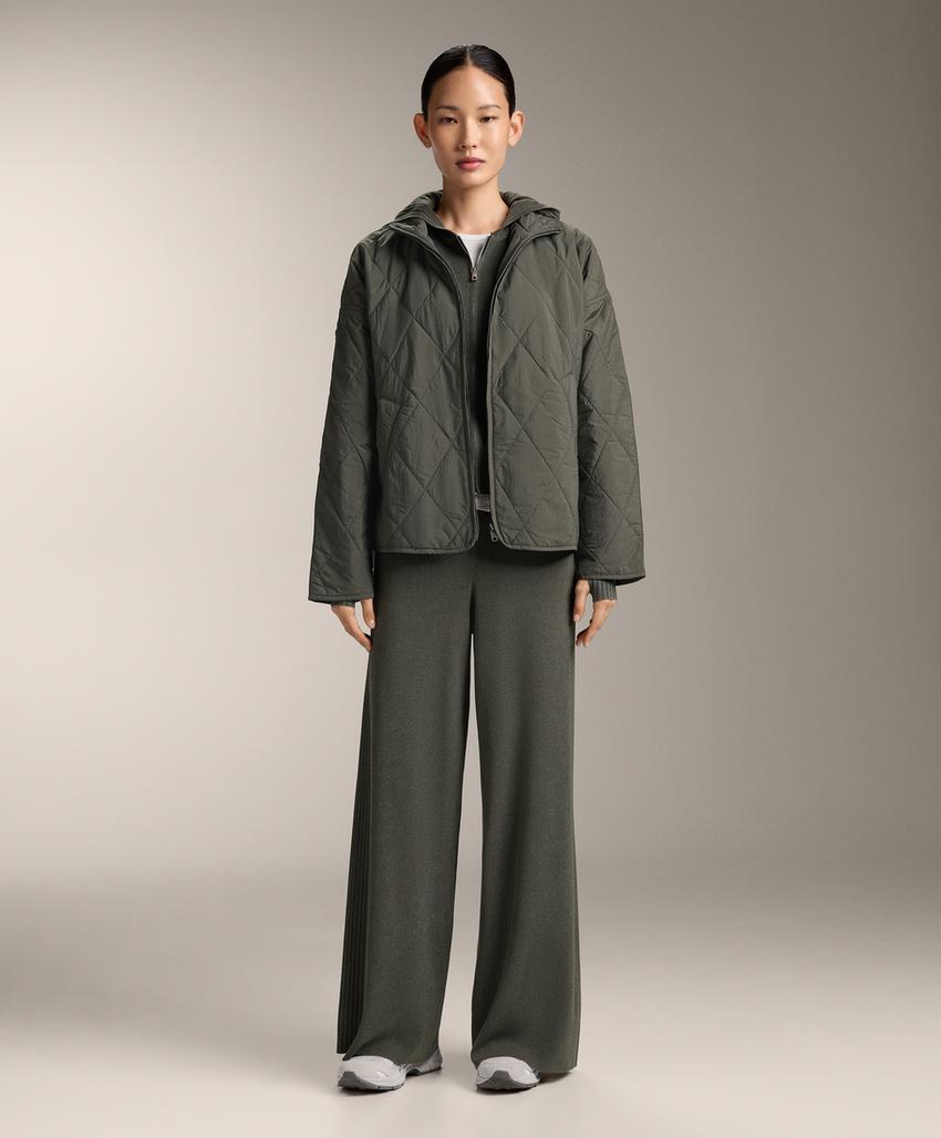 Прямые брюки с боковыми Rib деталями