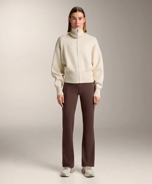 Вязаная куртка на молнии с контрастными деталями- Заказать в России