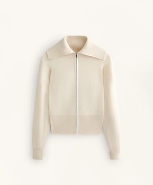 Вязаная куртка на молнии с контрастными деталями- Заказать в России