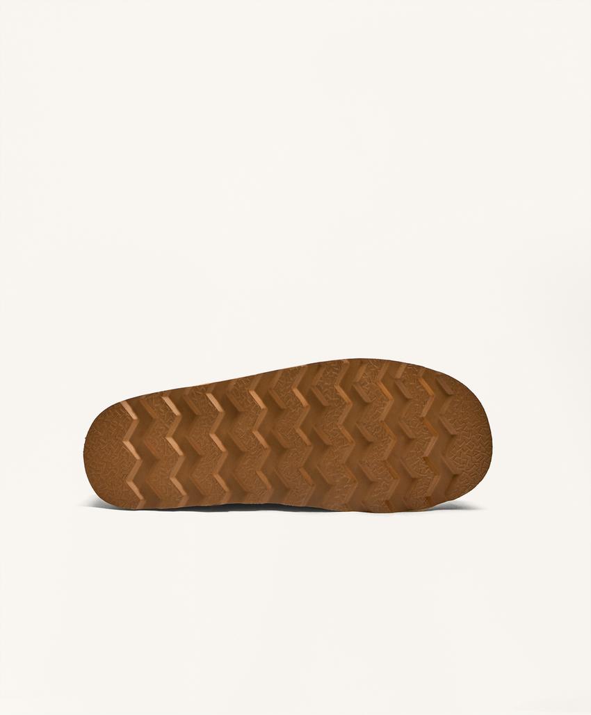 Замшевые тапочки с искусственным мехом