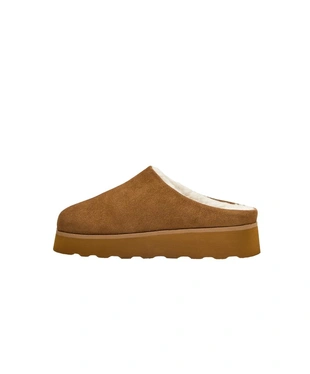 Замшевые тапочки с искусственным мехом- Заказать в России